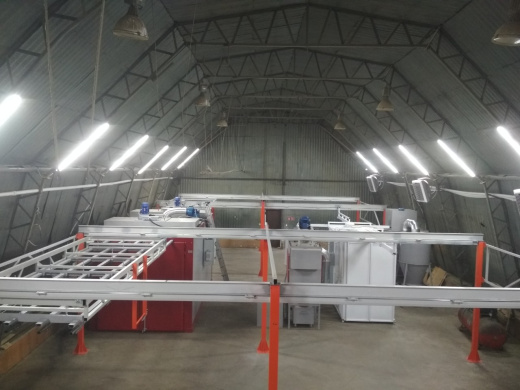 Полукольцевая линия с двухпостовой камерой окраски  Красноярск